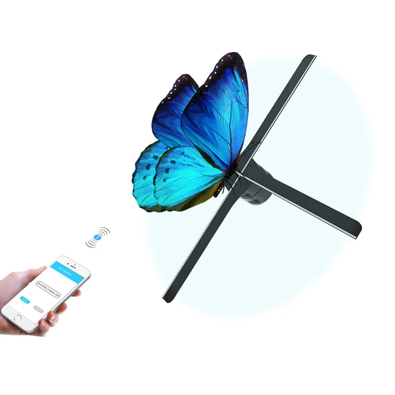 Dropshipping 42cm 16gb Card Ventilador Holographic Hologram Advertising Led Fan Display 3d Hologram Fan For Online Retailers