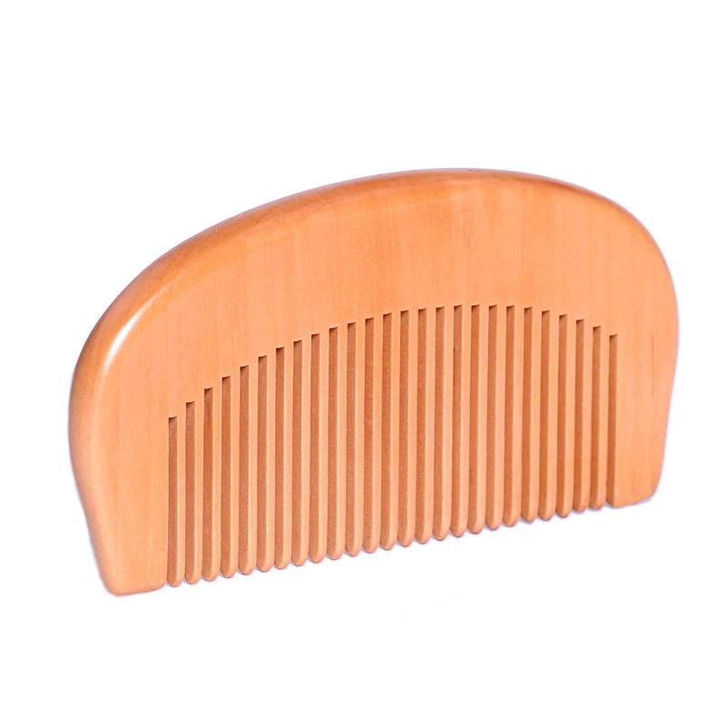 Natural wood custom logo barber men grooming kit wood beard comb