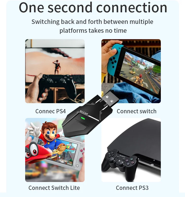 Игровые аксессуары беспроводной контроллер-адаптер для консоли PS4 PS5 Switch XBOX NS NSL Windows ПК