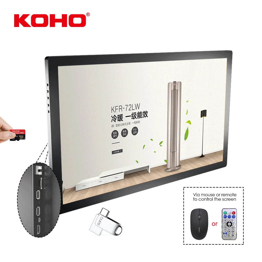 27 Inch Table Advertising Screen Indoor Lcd Digital Photo Picture Frame HD Media Player