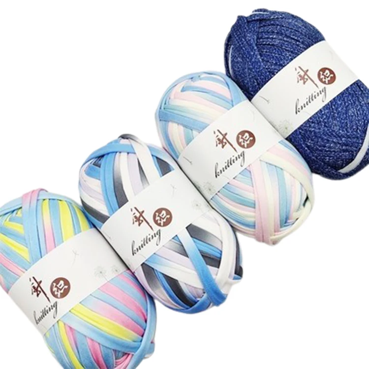 High quality wholesale hot selling 100% polyester t-shirt 100g yarn crochet thread