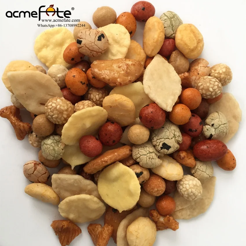 Корейские рисовые снэки, еда, СМЕШАННЫЕ рисовые крекеры, японские рисовые крекеры, экзотические зерновые чипсы с халялем