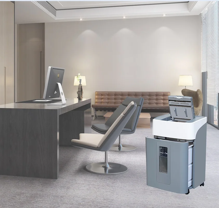 Confidential documents CDs credit cards paper clips staples junk mail shredding machine automatic paper shredder