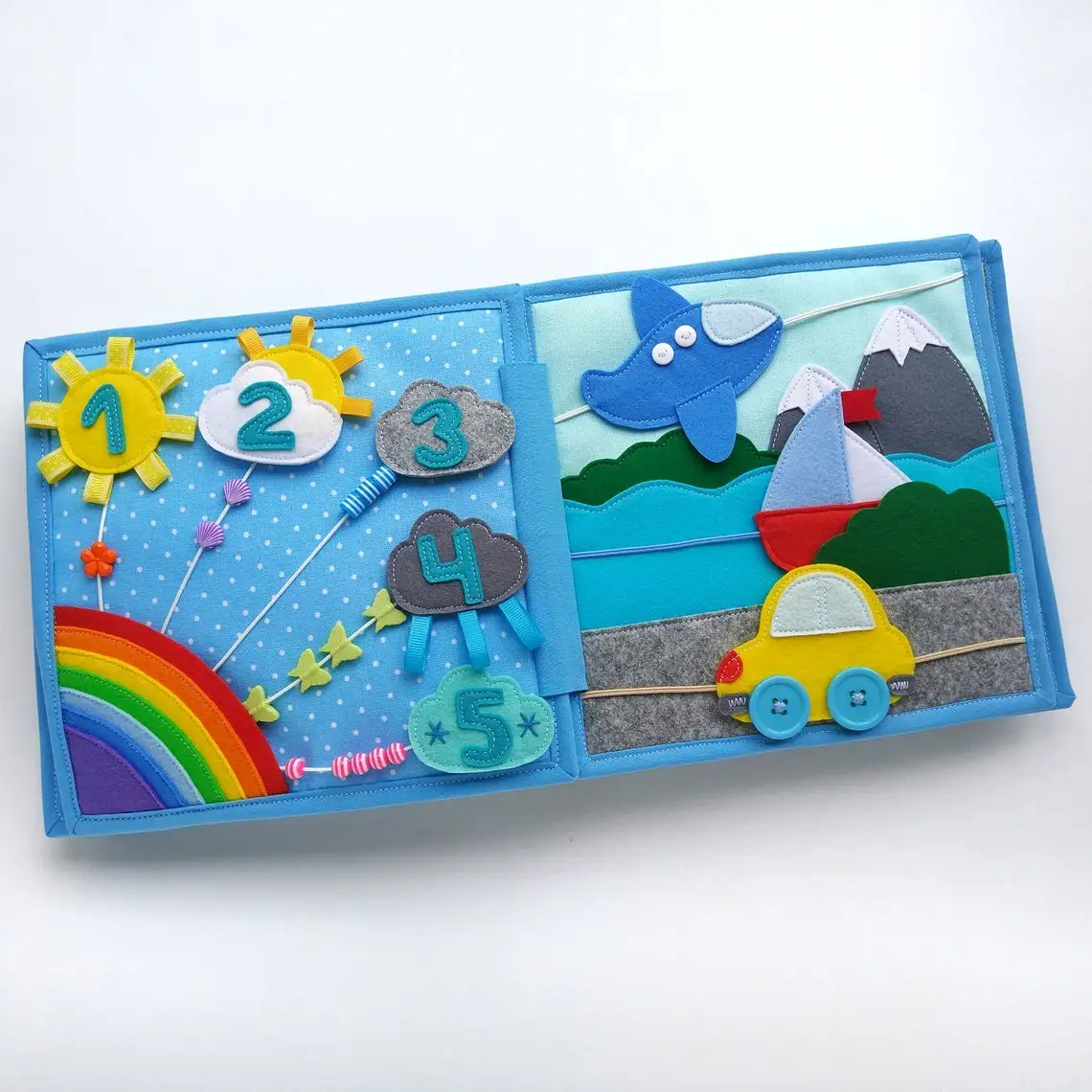 montessori busy sensory quite felt activity book diy felt quiet book felt books for kids child baby