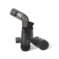 Hot-selling adjustable flame windproof refillable fuel single butane torch Jet flame cigarette cigar lighter