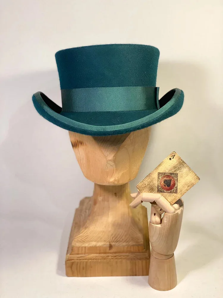 ready to ship men fashion retro 100% australia wool felt formal top hat royal top hats