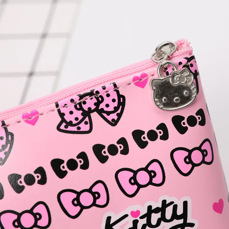 TOPSTHINK Girls hello kitty cosmetic multi function special zipper buckle cute makeup bag pencil pouch