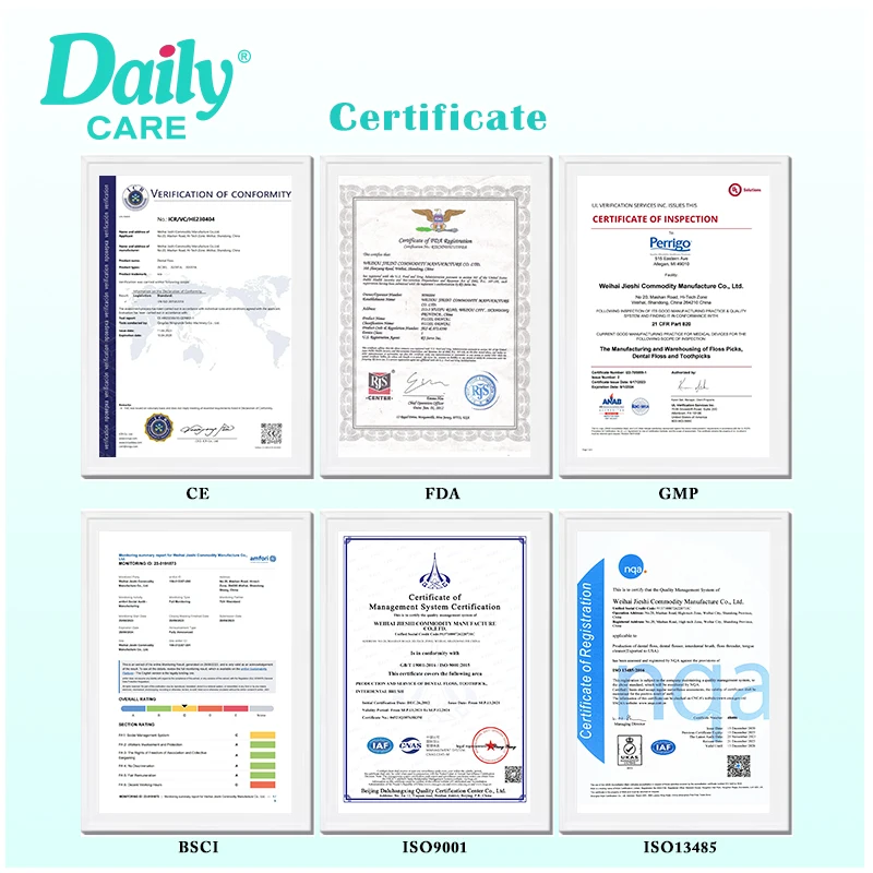 Daily Care Hot Sale Custom ISO CE Dental Flossers Health Dental Floss Pick with Private Label