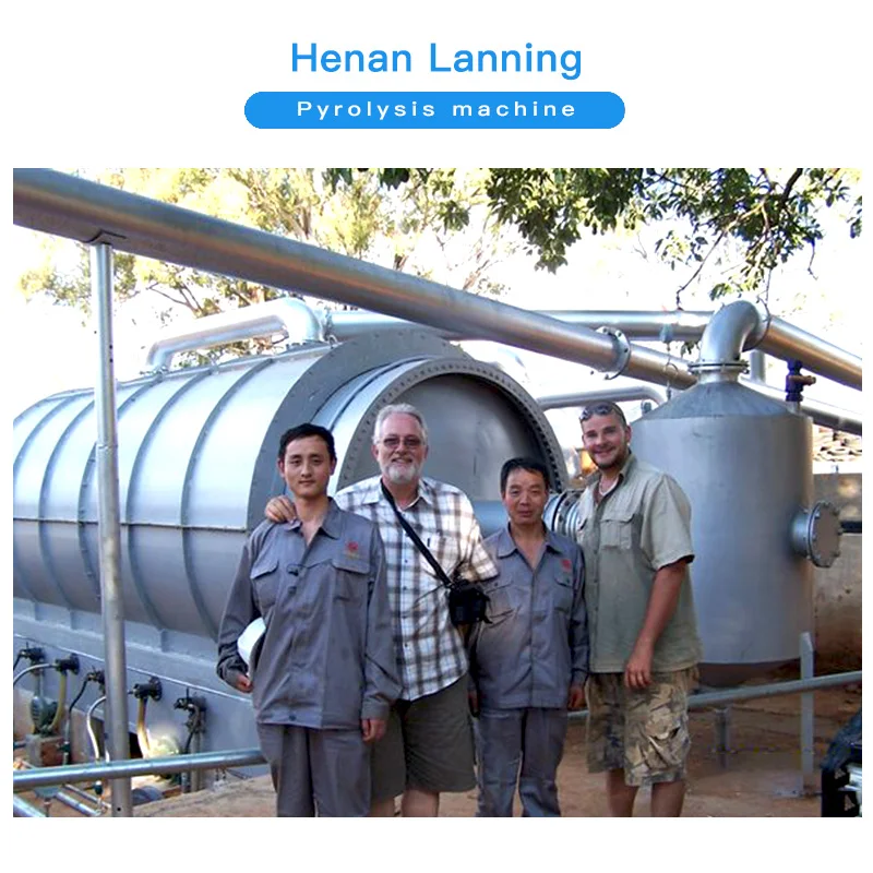 
LanNing factory price 20T tire recycling pyrolysis plant 