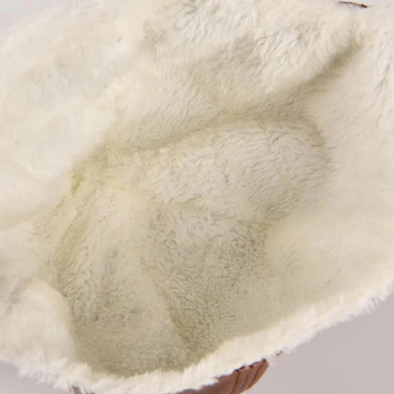 Winter PU leather Pilot Aviation Fleece Warm Hat Cap with Earmuffs for Kids Toddlers Gorras