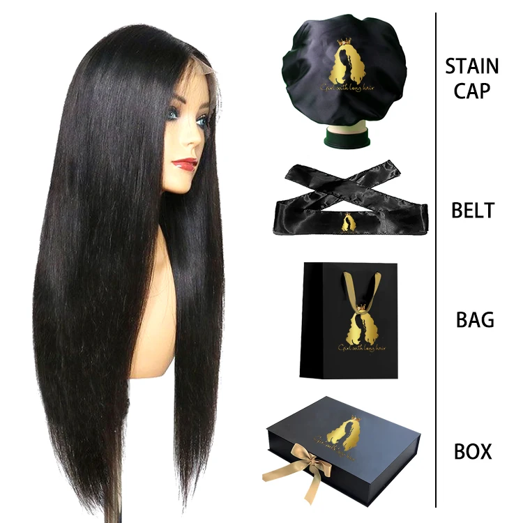 Custom Lengths 5X5 4X4 Lace Closure Wig #1B Black Remy Glueless Human Hair Wigs Brazilian Hair 8 26 Inch 1 Piece Long Swiss Lace