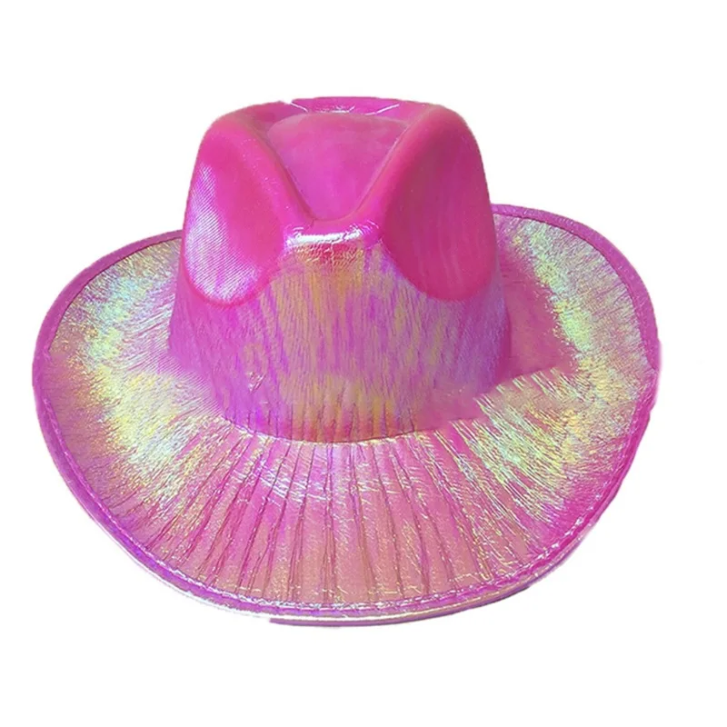 Western Style Cowgirl Hats For Women Men Fedora Hat Pink Cowboy Hats