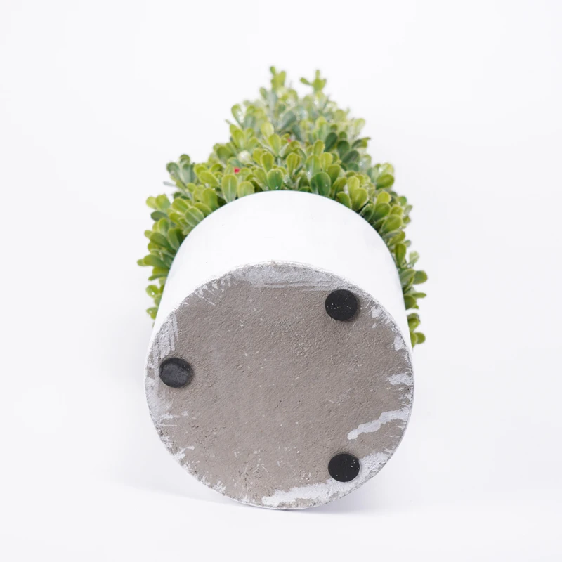 
Artificial Trees New Year Green xmas trees with Snow 57CM Faux PLASTIC GRASS & FRUITS WITH CONCRETE POT 