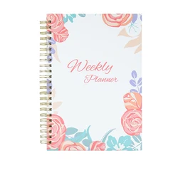 Cartoon Flowers Series color inner core double line volume customizable week planner book