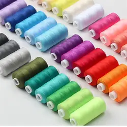 6 Colors/Set Yarn Sewing Thread Roll Machine Hand Embroidery 400 Yard Each Spool 100% Polyester Durable For Home Sewing Kit