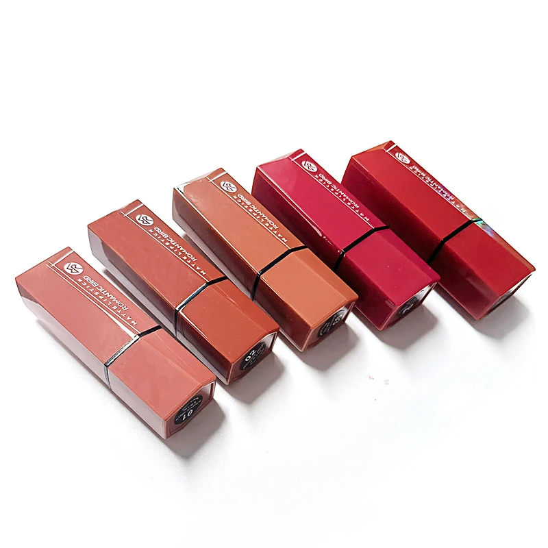 Romantic Bird Unique Geometry Container Velvet waterproof Woman Cosmetics Lipstick Sexy matte Vegan OEM ODM non-sticker lipstick