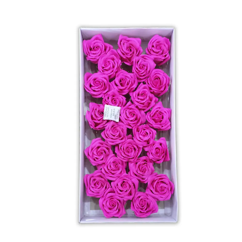 25Pcs/Box Romantic Wedding Party Gift Handmade Petals Decor  Big Size Bath Soap Roses Box Flower