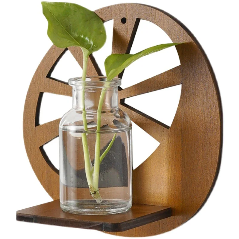 Test Tube Vase Glass Plant Terrarium With Wooden Stand Wooden Vase Wooden Vase Holder