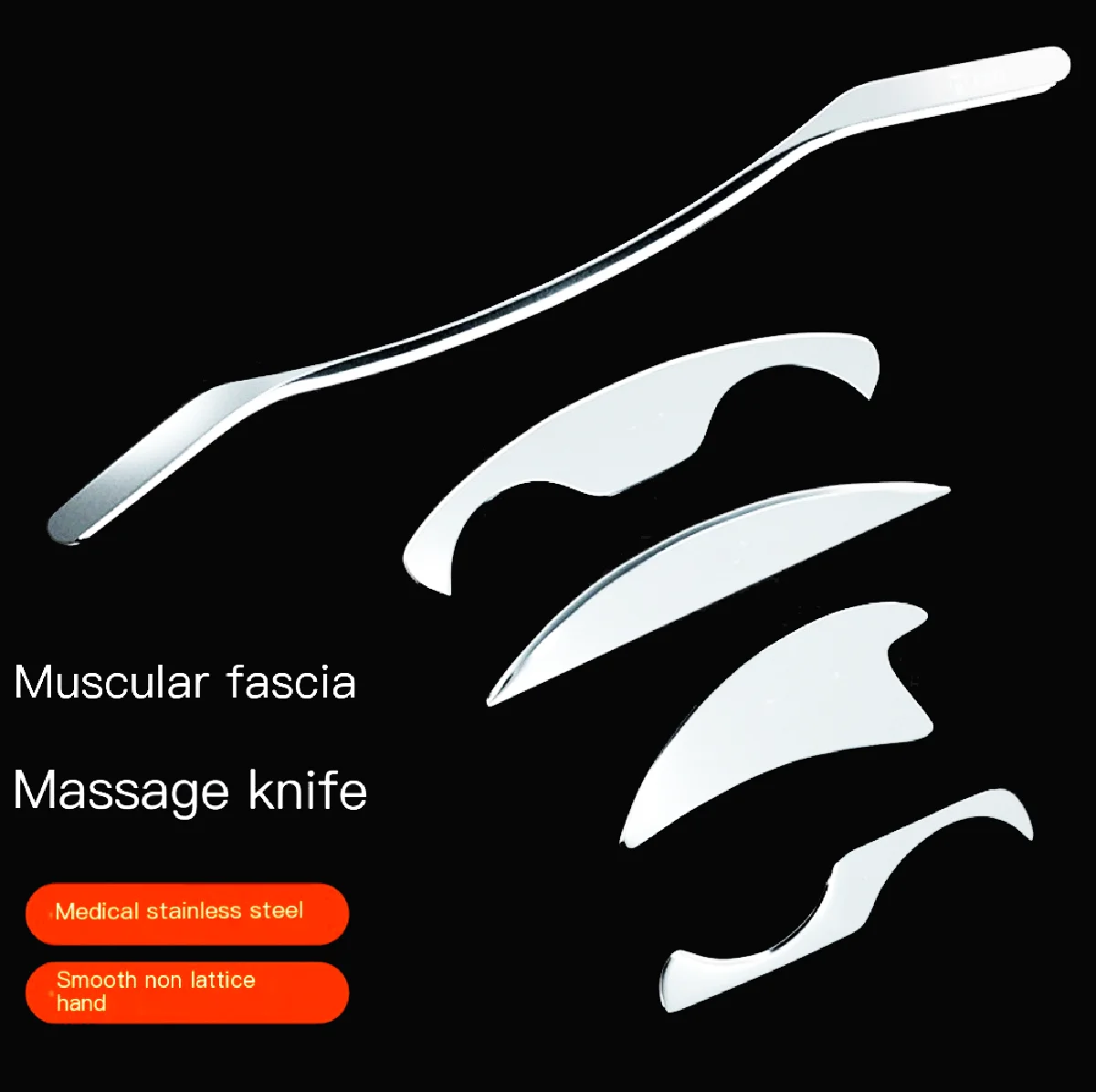 Factory Stainless Steel Myofascial Release Scraping Board Muscles Massager Gua Sha Tool