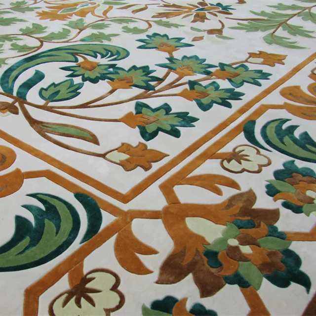 Custom Interior Luxury Design Homestyle Hotel Villa Bedroom Living Room Artificial Textile Flower carpet