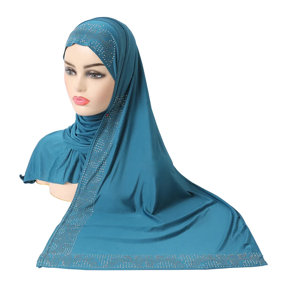Muslim Women Instant Hijab Head Wrap Islamic Headscarf Shawl One Piece Amira Prayer Hat Turban Scarf Arab Bandana Scarves