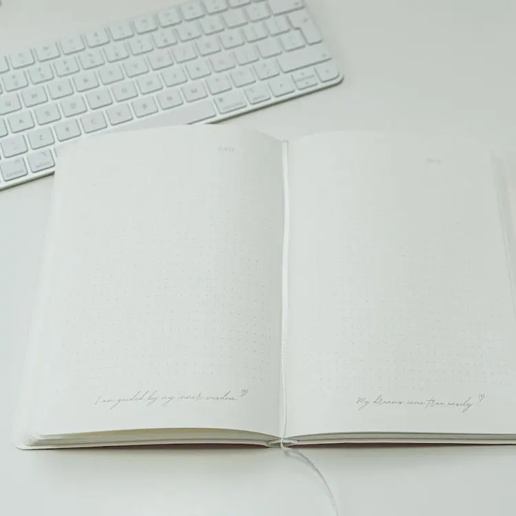 LABON Leather PU Gold Foil Cover Becoming Her Power Luxury Manifestation Journals Custom Logo Notebook
