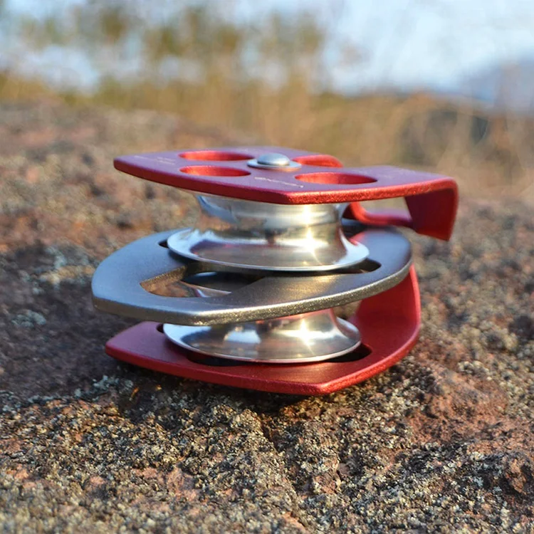 High Quality 24kN Aluminium Rigging Hauling Rescue Arborist Tree Climbing Double Pulley