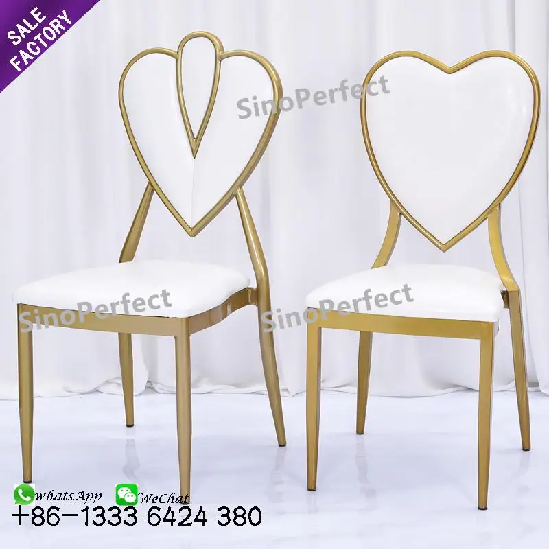 Wholesale Round Back Bow Luxury Golden Stackabl Gold Cross Back Wedding Chairs For Event