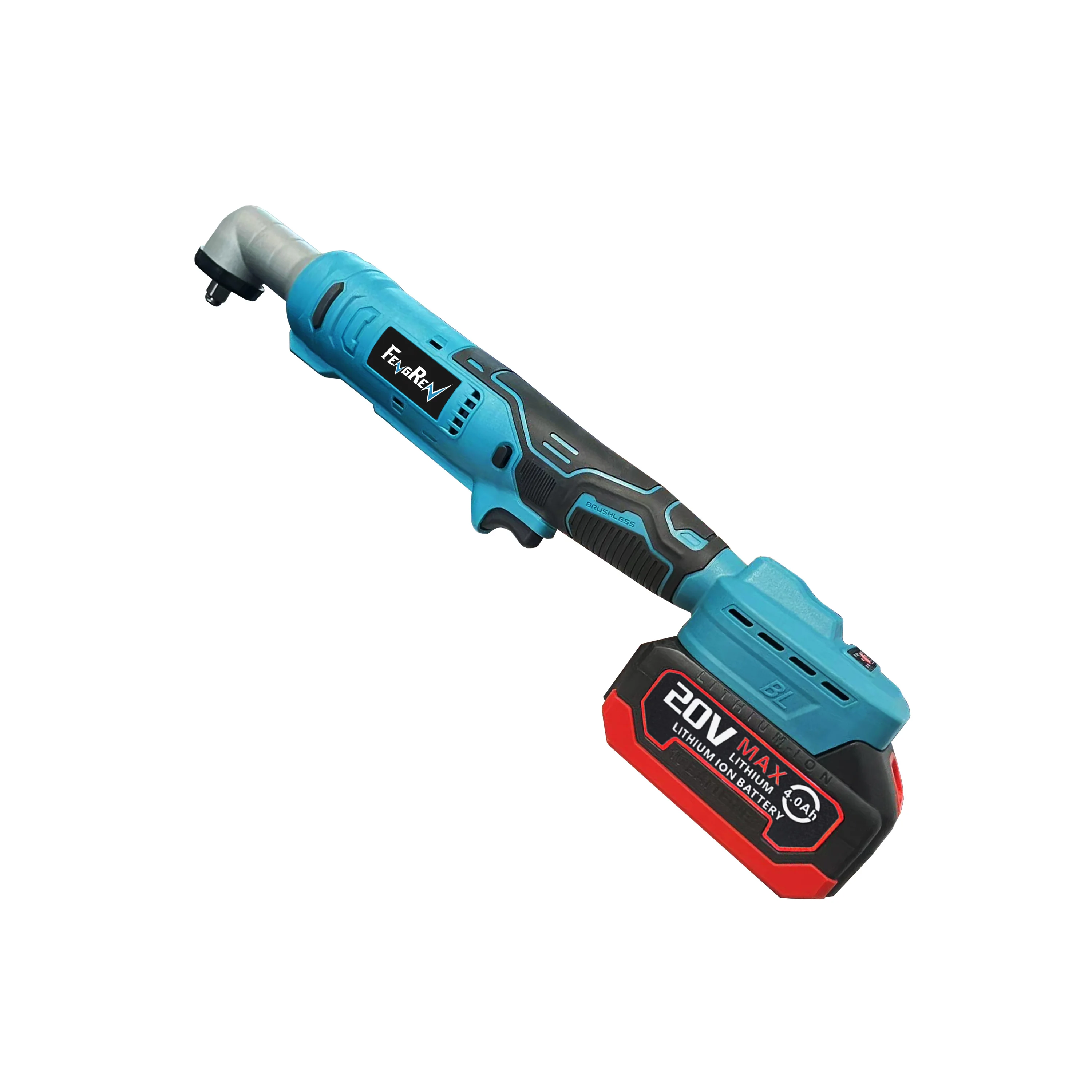2.0AH high quality varible speed switch 20V Rechargeable Lithium-ion Battery cordless brushless Ratchet Wrench