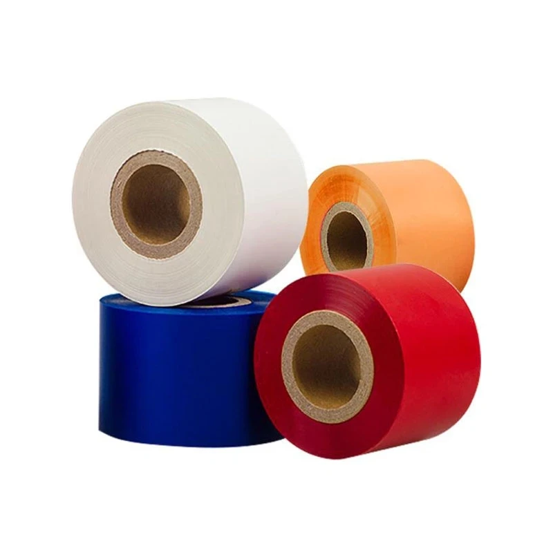 Use PE PVC Label Printer 1inch or 0.5inch Core Color Ink Film Resin Thermal Transfer Ribbon