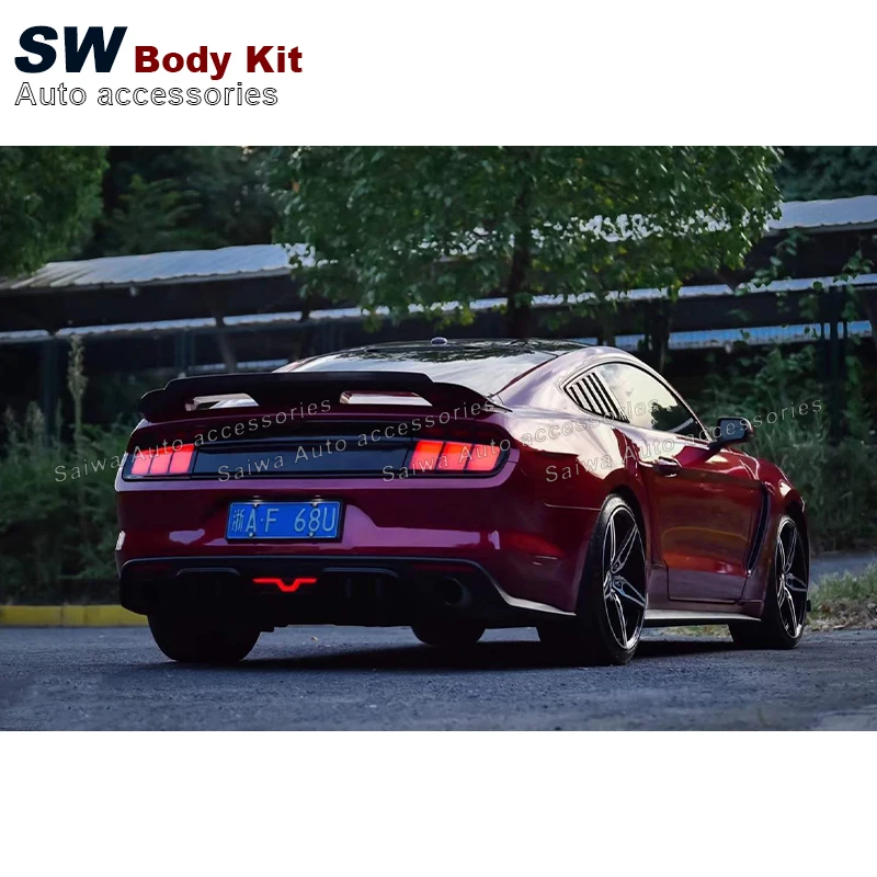 Carbon Fiber GT500 V2 Style Mustang Spoiler For Ford Mustang 2015-2021 Rear Spoiler Lip Guide Wing Lip Rear Wing Body kit
