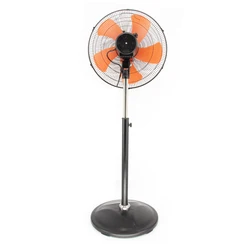 Factory oscillate swinging adjustable speed round 3 plastic blade electrical orange 18 inch industrial super deluxe stand fan