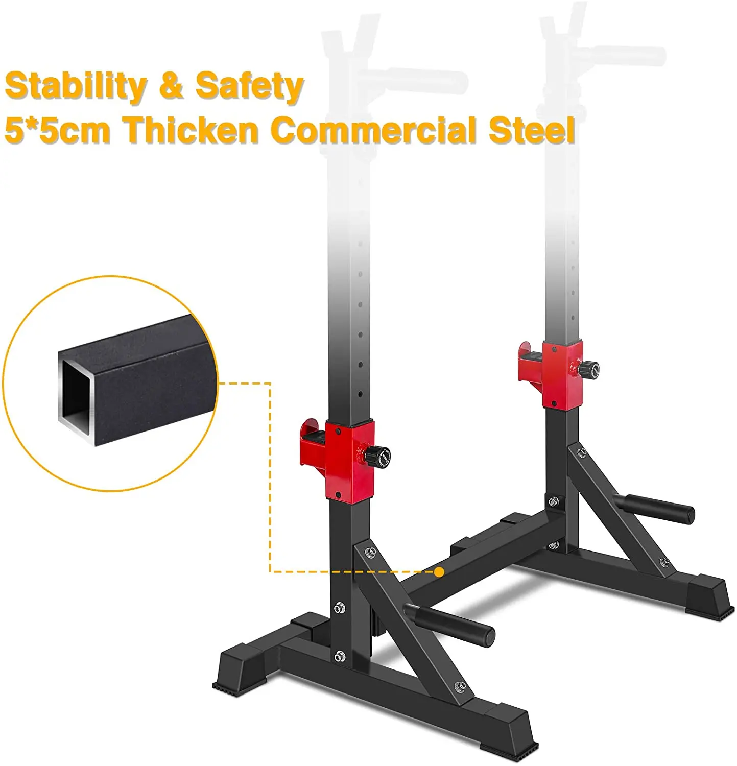 Foldable Power Squat Stand Rack Gym Equipment Adjustable Gym Squat Barbell Fitness Stand Tools Support Power Rack