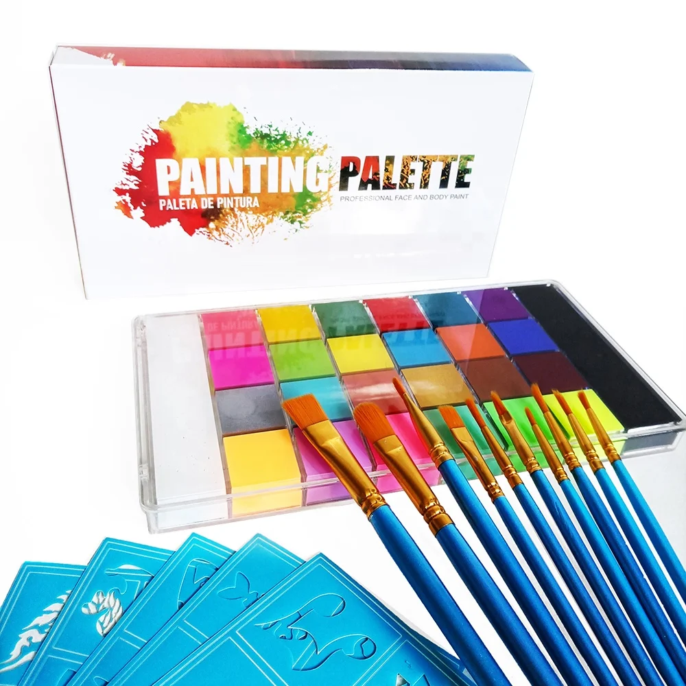 26 Creamy Flash Colors Non-toxic Oil-based Face Body Paint Palette