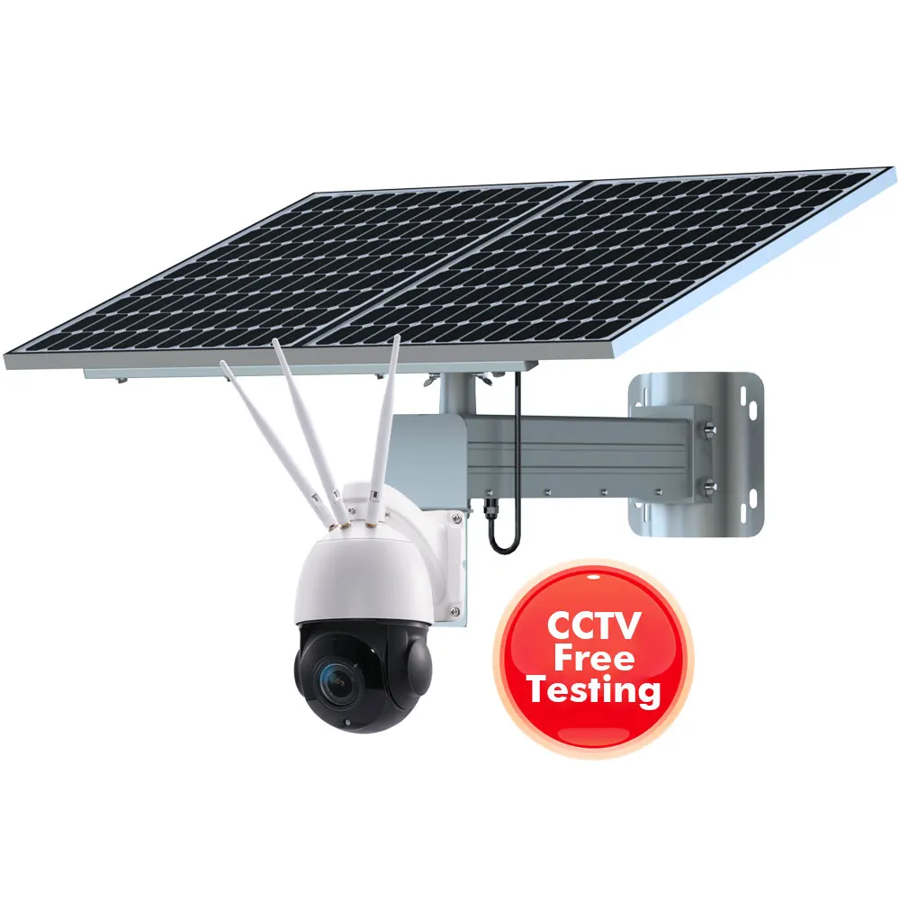 Tecdeft Construction site Solar Cctv System 60w Solar Panel Lithium Battery 4g Cameras DC12v Solar Surveillance System
