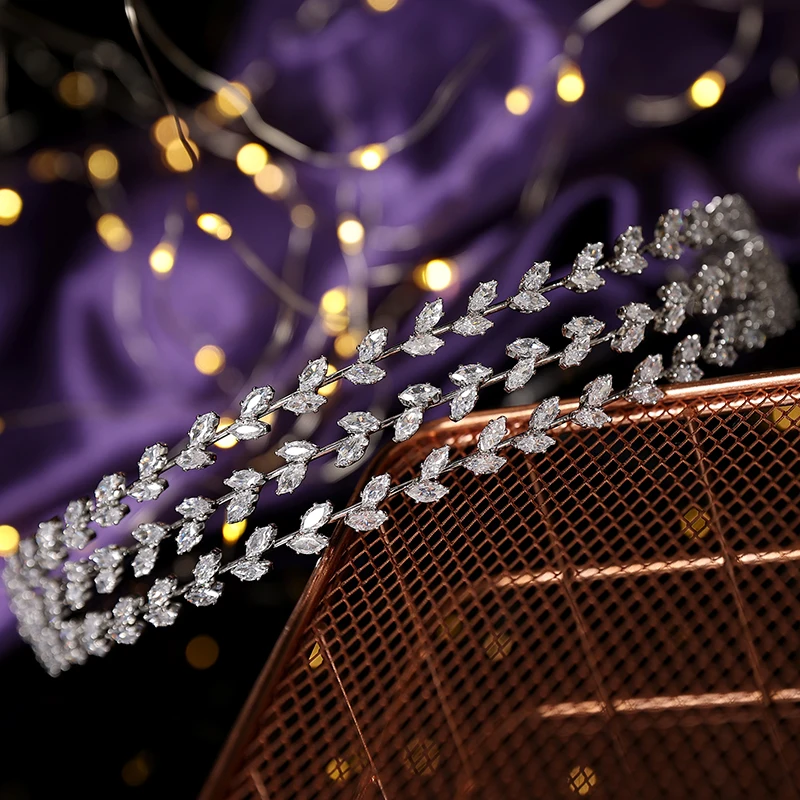 Hair Beads for Brides Crowns and Simple Tiaras Crystal Wedding Hair Accessories  Rhinestone Headpiece For Women BC6869