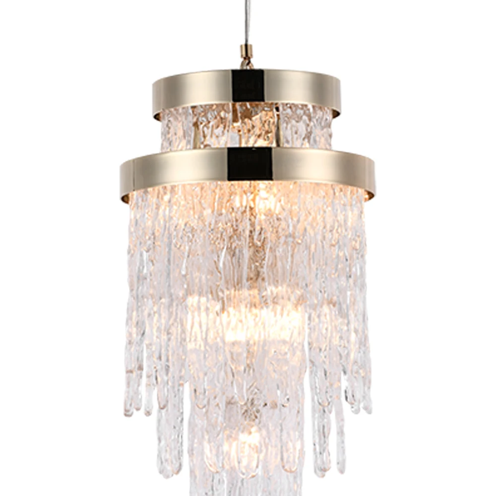 Luxury modern gold fashion handmade glass round villa luxury restaurant small chandelier