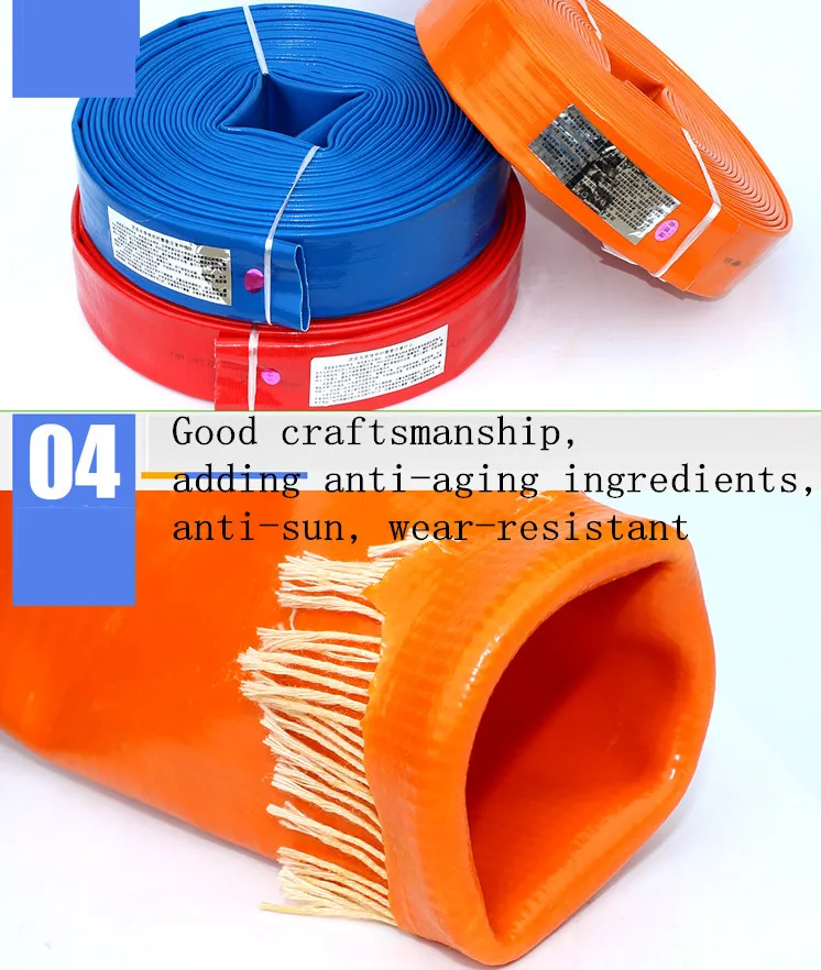 Flexible 2inch Pvc Lay Flat Hose Pipe Price Of Irrigation 4 Inch Sunny Hose