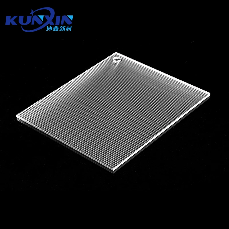 Customized Plastic Light Diffuser Clear Mini Prism Striped Acrylic Sheet