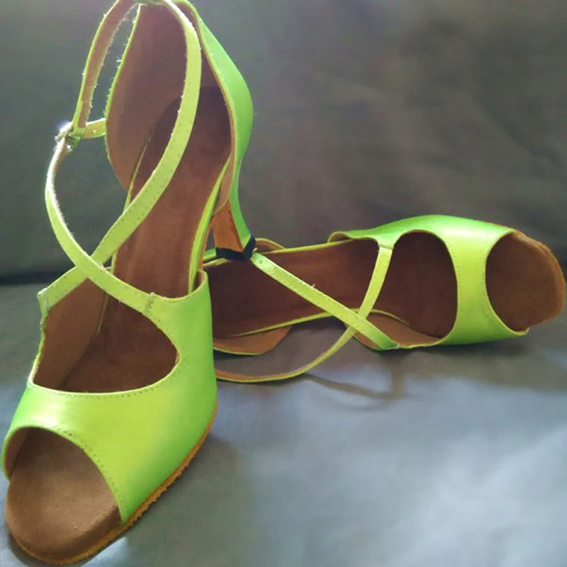 6.0cm 7.0cm 8.0cm 9.0cm Heel Blue Green Red Candy Color New Year Gift Women Latin Dance Shoes Girlfriend Lovely Choice Shoes