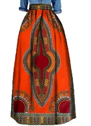 2018 hot sale new style wax print fabric african dress designs traditional long women skirt