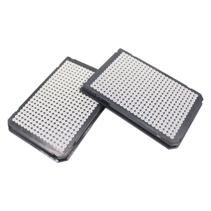 University experiment 40ul black&white full-skirted 384 well PCR reaction plate