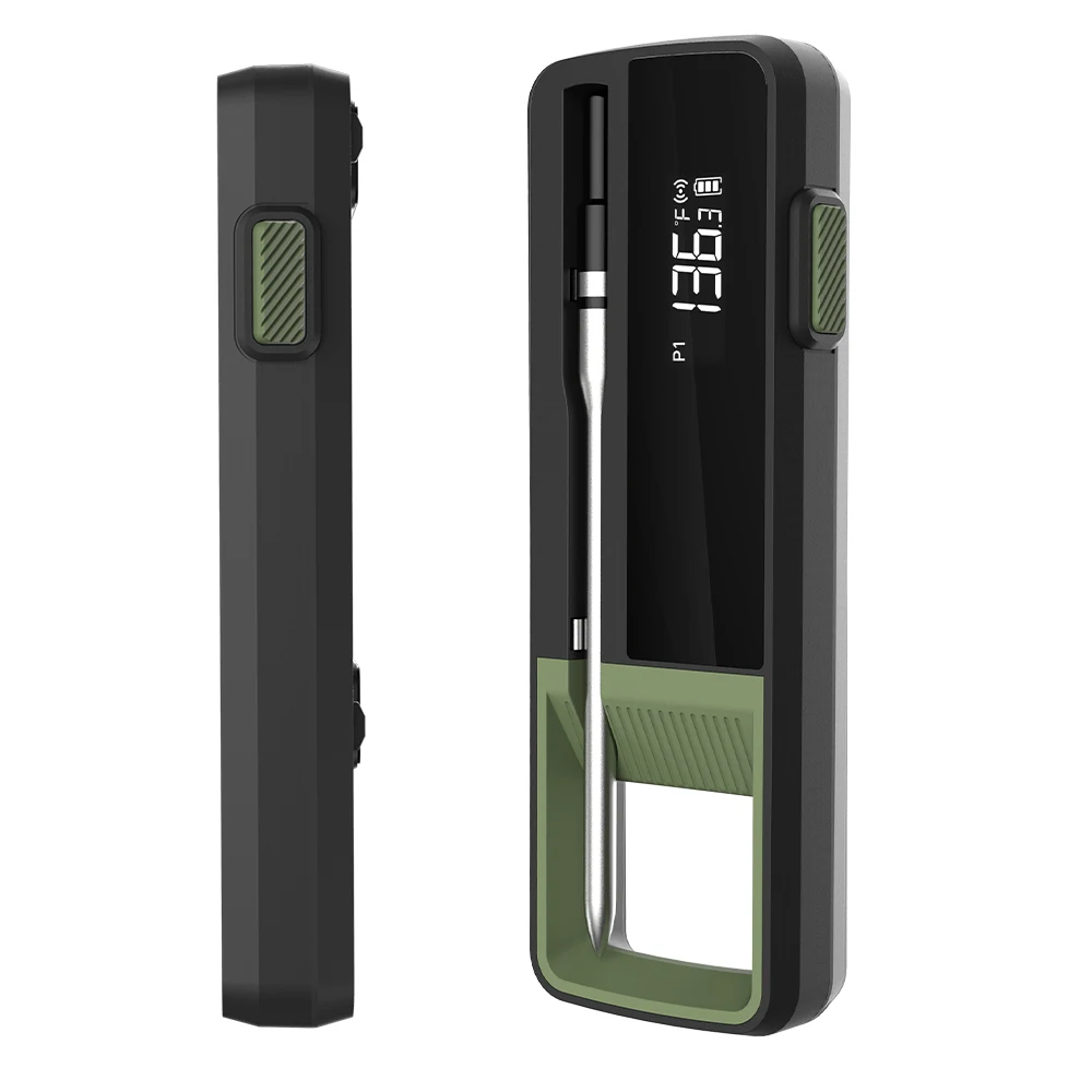 Waterproof Outdoor Smart APP Digital Bluetooth Wireless Kitchen BBQ Meat Thermometer With 2 Food Probes For Grill Oven Cooking