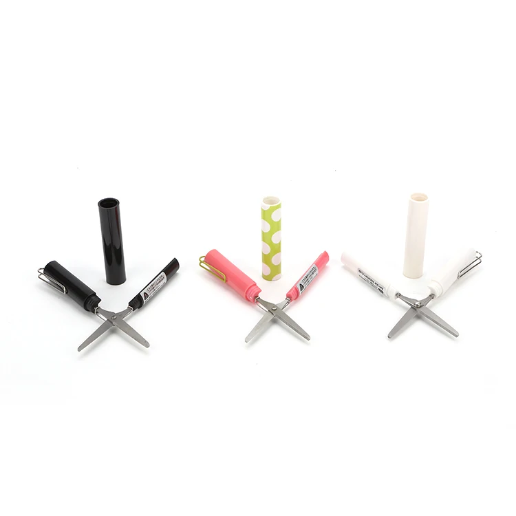 Custom Plastic Products Portable Scissors Mini Creative Student Hand Cut Folding Stationery Scissors