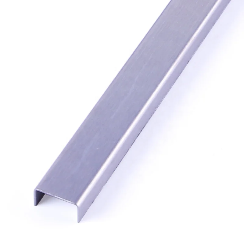 High-end metal building material free sample U shape wall tile and floor transition strip marble stainless steel trim profile