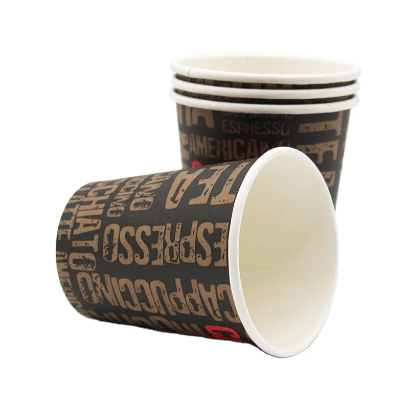 Biodegradable Custom Logo Coffee 8oz Disposable Cup Paper Manufacturers