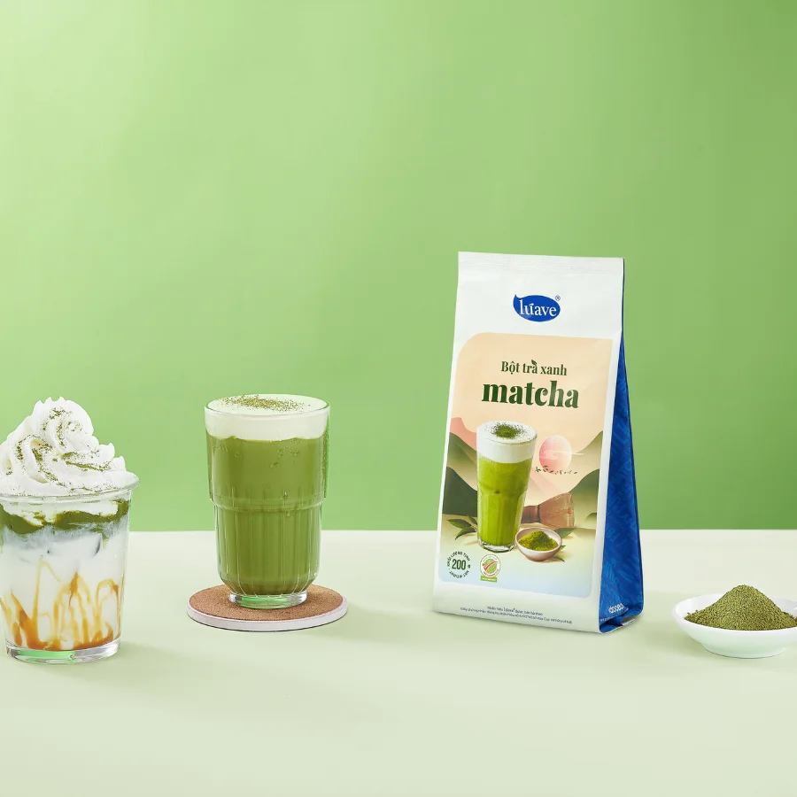 Top Selling 100% Pure Matcha Green Tea Powder Organic Food FSMA Certificate Bag Packaging Vietnamese Manufacturer Private Label