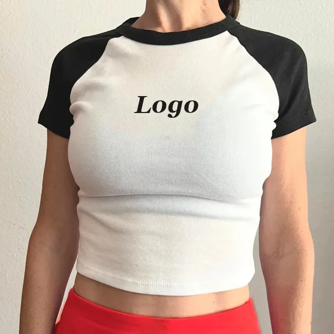 Summer Y2K Streetwear Crop Top Vintage Printing Baby Tee Rhinestone Cropped Anime T-shirt