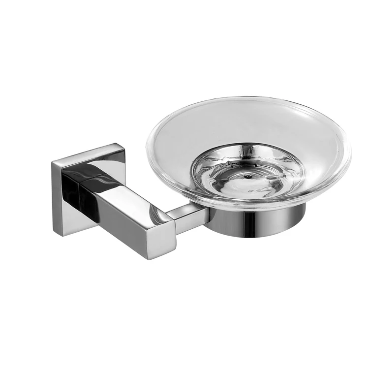 High quality stainless steel SUS304 wall mounted bathroom soap stand hanging soap holder glass soap dish