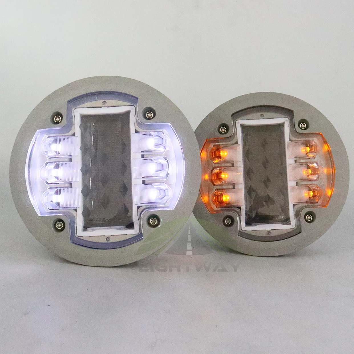 Flashing Tempered Big Marker China Ip68 Traffic Safety Nokin Airport Runway Diameter 101mm Height 63mm Solar Glass Road Stud